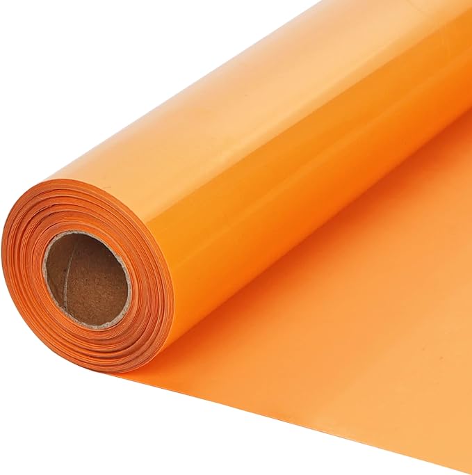 HTVVETUR Orange HTV Iron on Vinyl 12Inch by 35ft Heat Transfer Vinyl by HTVVETUR