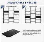 NUMENN Bookcases and Bookshelves Triple Wide 6 Tier Bookshelf, Large Etagere - Image 6