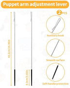 2 PCS Puppet Handles Arm Control Rod, Arm Control Metal Rod Accessory, Puppet - Image 2
