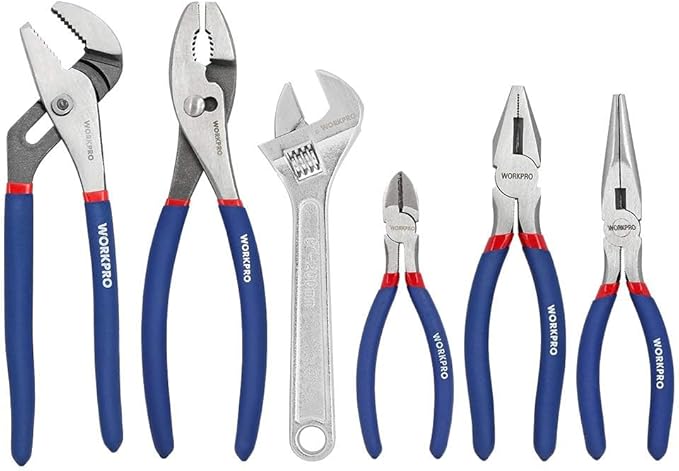 WORKPRO Large Pliers & Wrench Set 6-Piece by WORKPRO