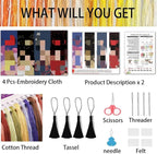 VIGEGU 4 Pack Blind Boxes Cross Stitch Bookmarks - Image 2