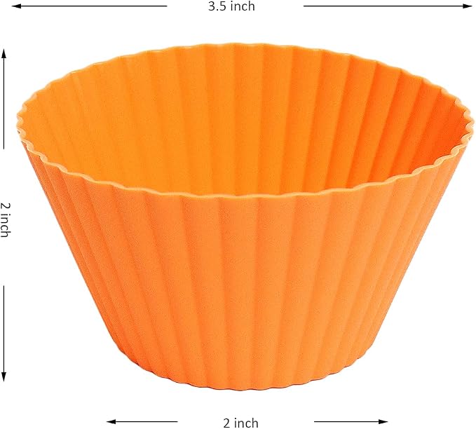 Extra Large Silicone Cupcake Baking Cups 12 Pack | Non-stick, - Image 2