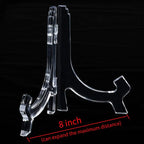 HESTYA 6 Pack 7 Inch Clear Acrylic Easel Stand Display Stand Plate Holder - Image 3