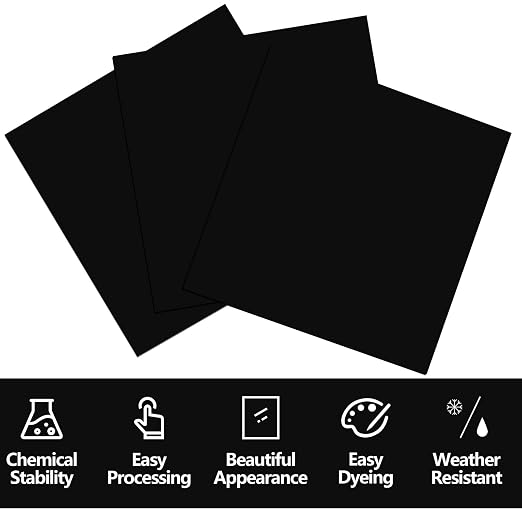 3 Pcs Black 12 x 12 x 1/8 Inch Acrylic Sheets | Laser Cutting Plastic - Image 4