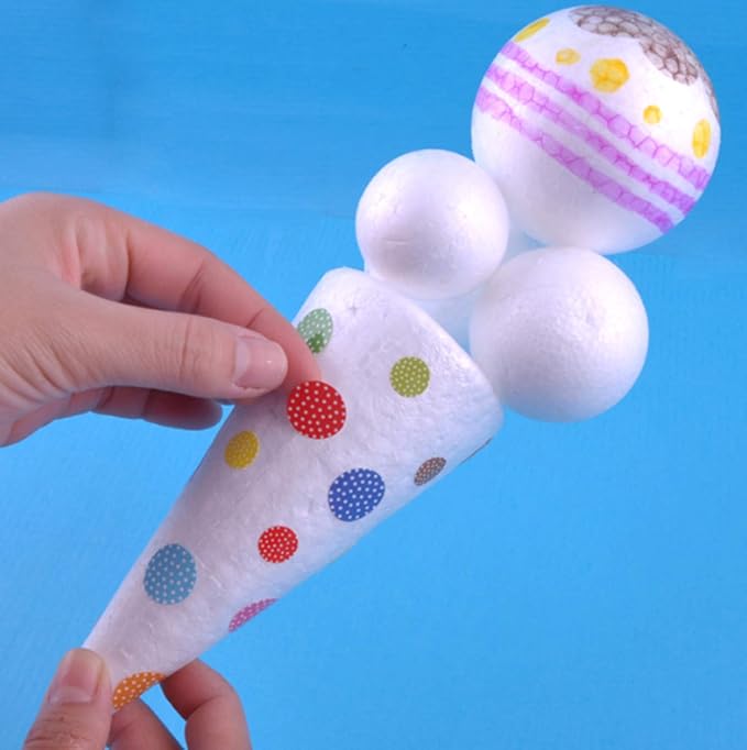 126 Pack Craft Foam Balls, 5 Sizes Including 1-2.4 Inches, Foam Balls - Image 4