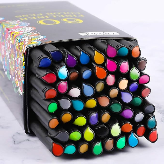 Dyvicl Journal Planner Pens Colored Pens, 60 Colors 0.4mm Fineliner Pen Set - Image 2