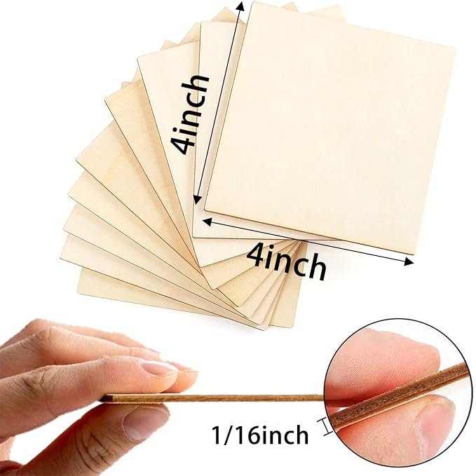 30 Pcs Basswood Sheets, Unfinished Thin Plywood Wood Sheets - Image 2