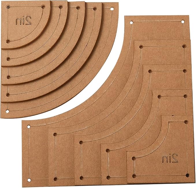 BENECREAT 10Pieces Quilting Acrylic Template Set, 2/3/4/5/6Inch Transparent - Image 8