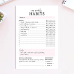 CARDAMONOLY Habit Tracker Notepad in Black and Light Pink- 50 Page Tear Off - Image 5
