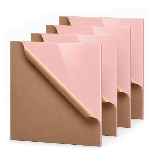 Macaron Pastel Cast Acrylic Sheets 12x12 1/8" | Dual finish matte & glossy cast by DAMOYE