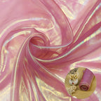 Wine-Red 11 Yard Long 59-Inch Wide Iridescent Organza Fabric - Image 3