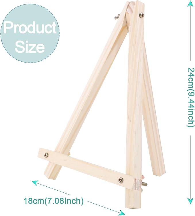 24 Pack 9 Inch Easel for Painting, Wooden Easel Stand Canvas Stand for Sign - Image 2
