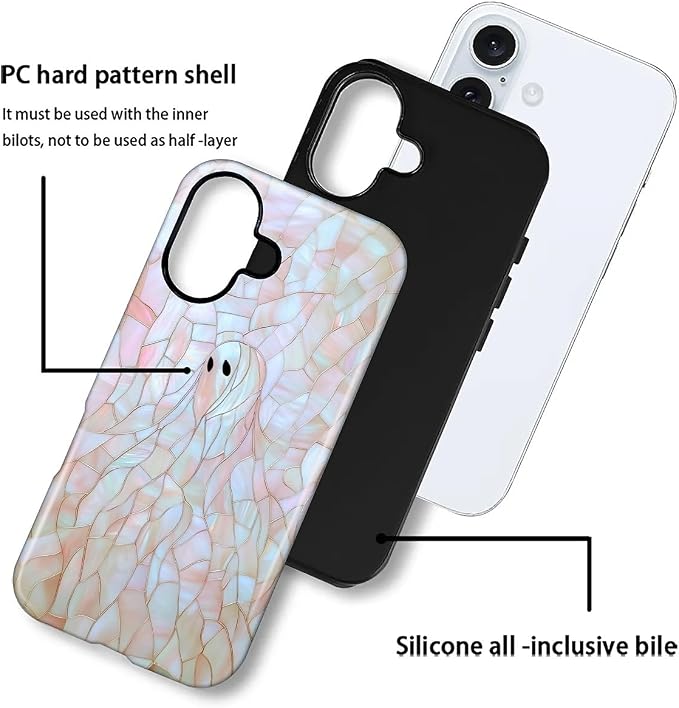 Case for iPhone 16, Scratch Resistant Hybrid Double Layer Hard Shell，Halloween - Image 2