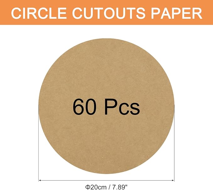 MECCANIXITY 60 PCS Earth Color Circle Cutouts Paper, 8 Inch Round Cutouts - Image 2