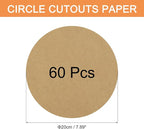 MECCANIXITY 60 PCS Earth Color Circle Cutouts Paper, 8 Inch Round Cutouts - Image 2