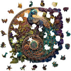 CRAFTHUB Animal Wooden Puzzles for Adults – A3 Peacock Yin Yang - Image 4