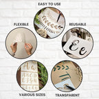 Boutique Calligraphy Stencil Template Kit | 45 Reusable Pieces | Lettering Upper - Image 3