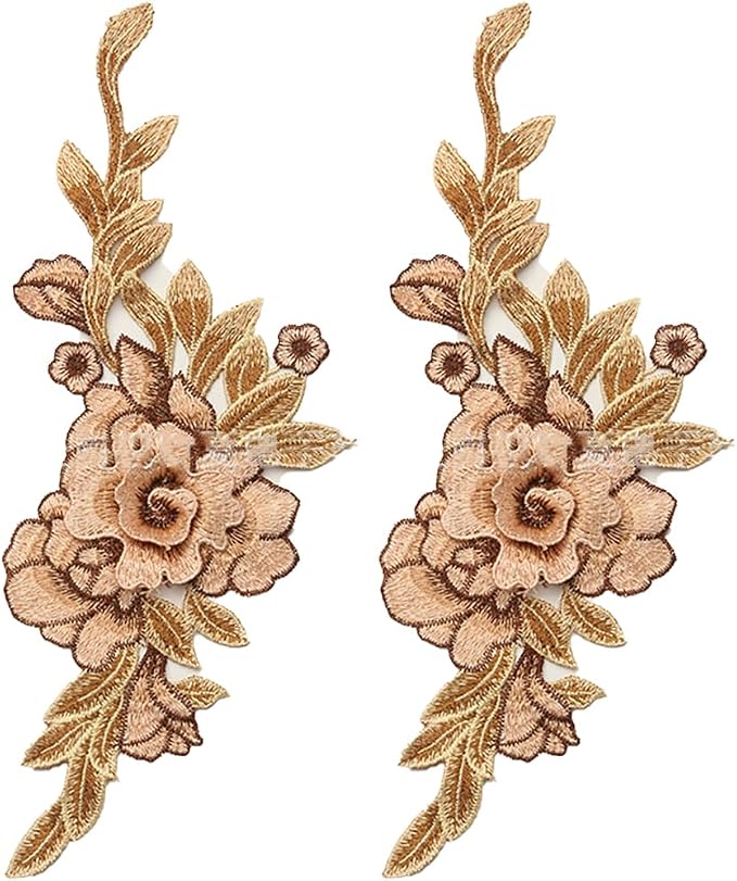 Vintage Rose Sew Lace Flower Embroidery Patches, by Unknown