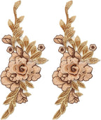 Vintage Rose Sew Lace Flower Embroidery Patches, by Unknown