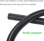 Alex Tech 25ft - 1 inch Split Wire Loom Tubing - Black - Image 2