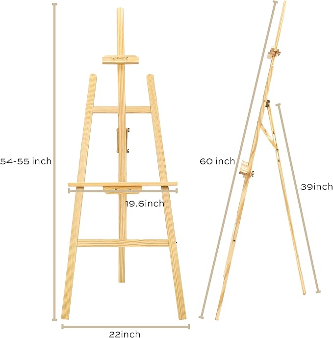 finenolo Wooden Easel Stand for Painting, Wedding Signs & Posters, Students & - Image 6