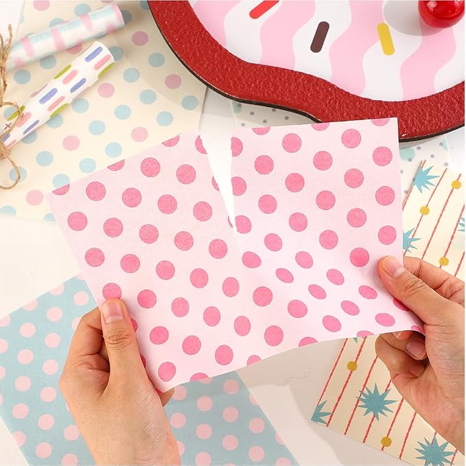 icceemee 160 Sheets of Colorful Dots Scrapbook Paper, journaling Scrapbook - Image 7