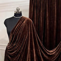 Brown Royal Velvet Fabric by The Yard, Wedding Decor, Fashion & Crafts I by VALENTINATEXTILEINC
