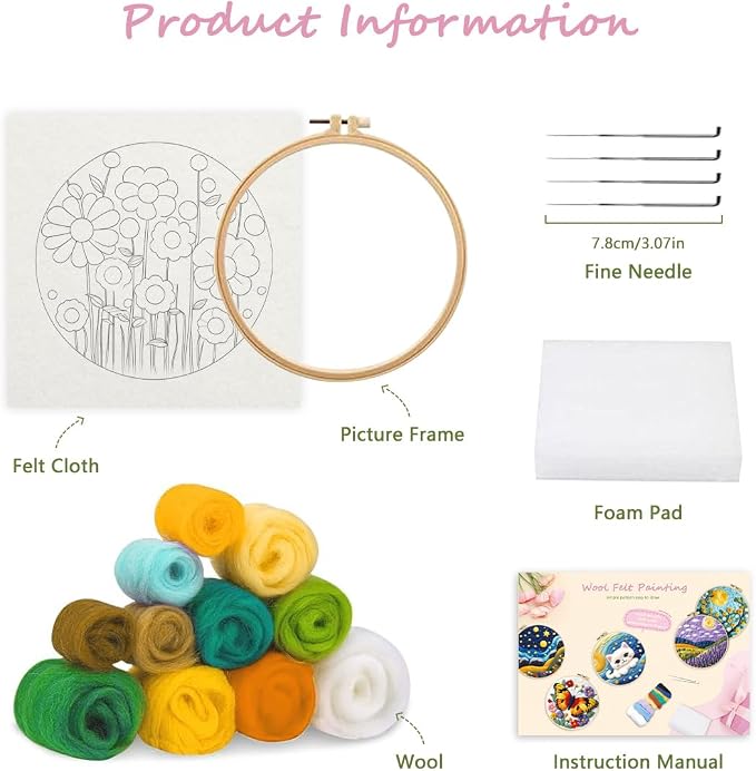 CaptainCrafts DIY Needle Felting Starter Kit - Image 4