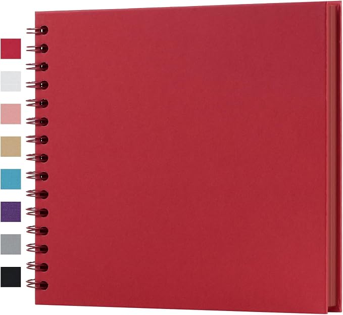 potricher 8 x 8 Inch DIY Scrapbook Album 40 Pages Hardcover Kraft Paper Scrap by potricher