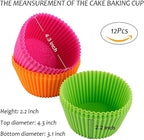 Webake Silicone Baking Cups, 4.3 nch Jumbo Nonstick Cupcake Liners 12-Pack | - Image 3