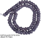 Songxi 5x8mm Natural Blue-Green Colored Jade Stone Rondelle Beads, Gemstone - Image 2