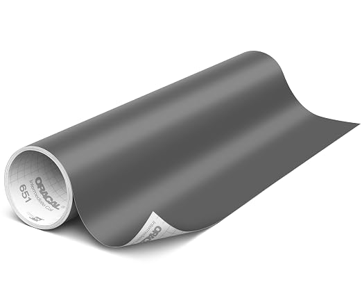 ORACAL 651 Matte Dark Grey Vinyl Durable Roll Easy to Weed Permanent Adhesive by Orafol