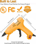 Mini Hot Glue Gun with 30 Glue Sticks, Precision Glue Flow, Extra-Long 55" Cord - Image 6