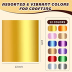 Heat Transfer Vinyl Sheets 12"x10" – Metallic Heat Transfer Vinyl Multicolored - Image 2