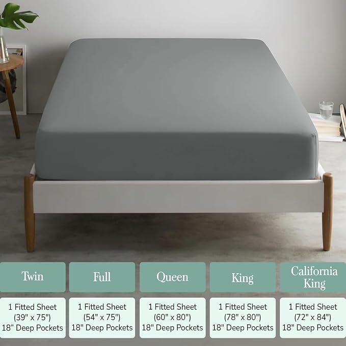 Feather & Stitch Fitted Bottom Sheet Only Twin Size 500 TC-1 Piece 100% Cotton - Image 6