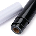 HTVRONT Permanent Vinyl Roll, 2 Rolls 12" x 14FT Glossy Black & White Permanent by HTVRONT