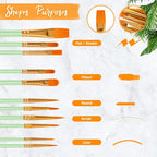Soucolor Acrylic Paint Brushes Set, Halloween Pumpkin Ceramic Crafts Supplies - Image 3