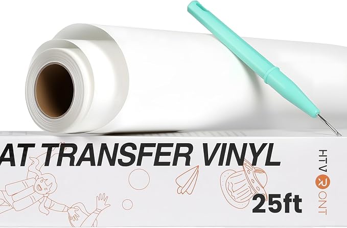 HTVRONT White HTV Roll Heat Transfer Vinyl by HTVRONT
