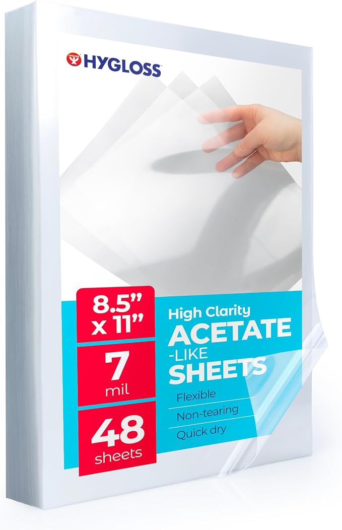 Hygloss 8.5" x 11" Acetate Paper by HyglossProductsInc