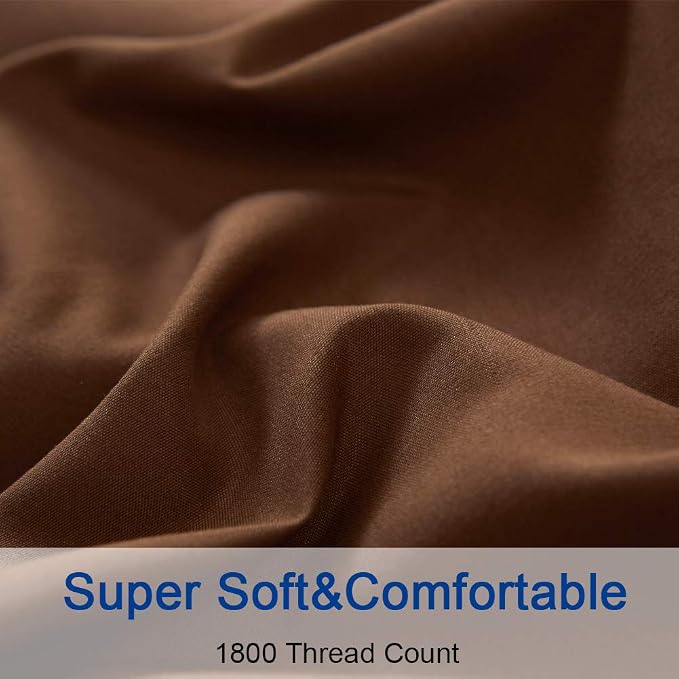 SONORO KATE Sheets Super Soft Microfiber 1800 Thread Count 16 Inch Deep Pocket - Image 5