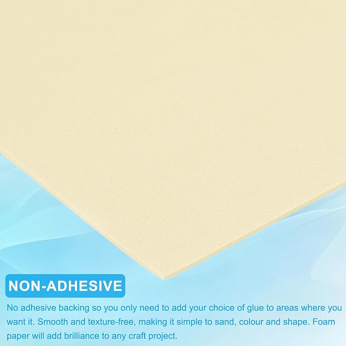 PATIKIL 20 Pack EVA Foam Sheets, Light Yellow - Image 4