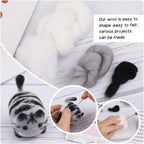 QMNNMA Needle Felting Starter Kit, Animals Needle Felting Set, DIY Wool Felt - Image 5