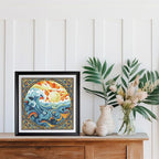 FREEBLOSS 11CT Stamped Cross Stitch Kits Sunrise&Waves Cross Stitch Wall - Image 5