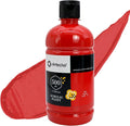 Artecho Scarlet Red Acrylic Paint 500ml / 17oz Large Bottle | Semi Glossy Finish by Artecho