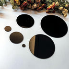 Set of 20 Opaque Black Acrylic Discs, 1/8" Thick Round Transparent Circle Blanks - Image 5