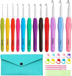 Yarniss 12 Size Crochet Hooks 2.0mm~8.0mm, Ergonomic Crochet Hooks Set by Yarniss