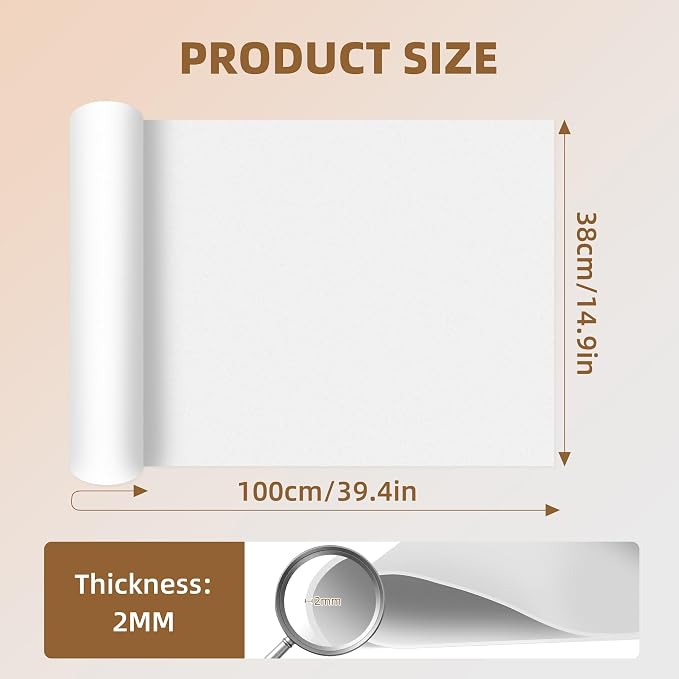 39"x15" EVA Foam Roll, 86 kg/m3 High Density 2MM Thick Foam Sheets, Flexible & - Image 2