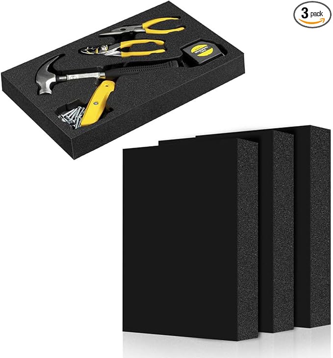 3 Pcs 16 x 12 x 2 Inches Foam Inserts by FAMOPLAY