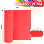 Do²ping Red Eva Foam Sheets roll, 6mm eva Craft Foam 49''x13.9'' High Density - Image 2