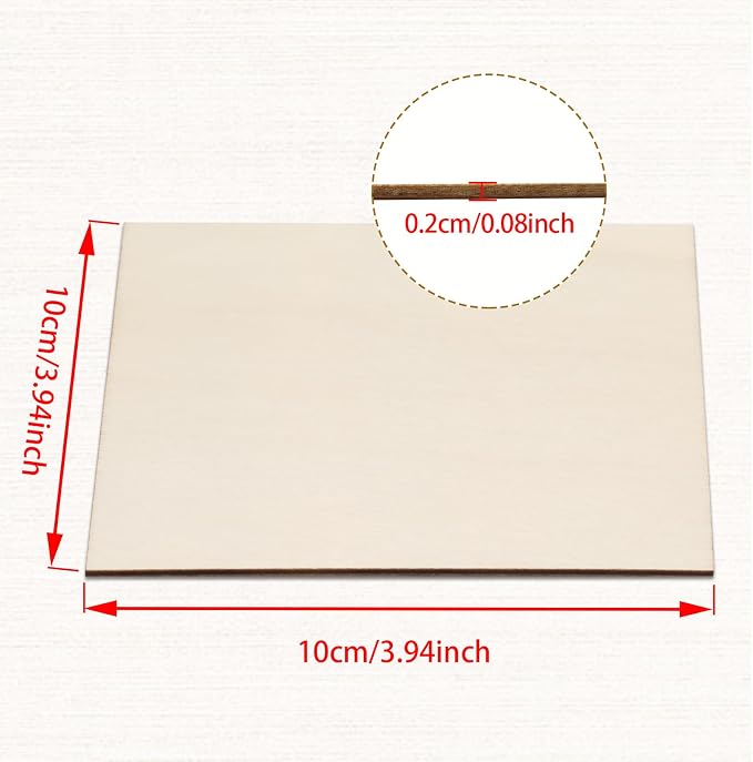 20 Pack Thin Wood Sheets, Plywood Sheets - Image 2